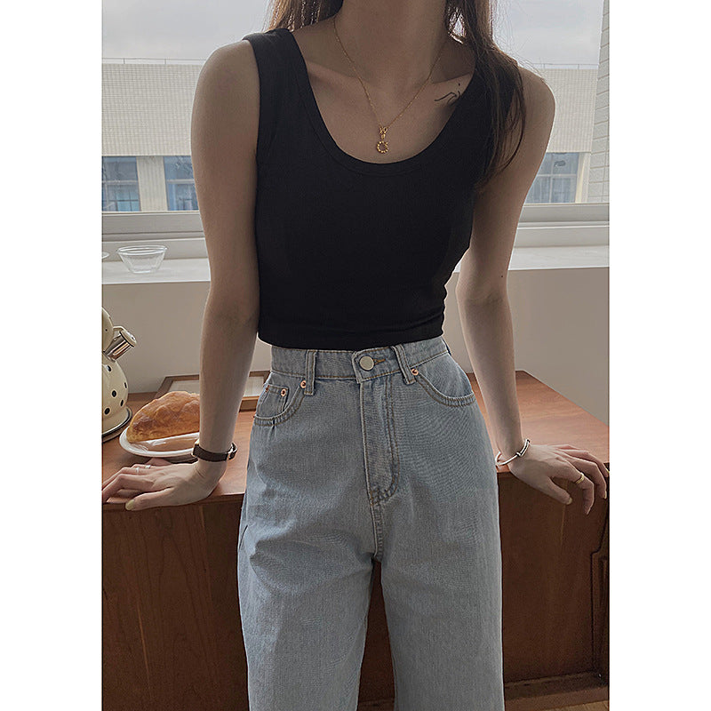 Loose Wide-leg Pants Women's Thin High-waisted Jeans