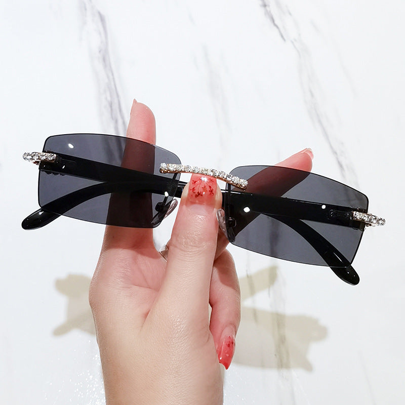 Fashion Diamond Cut Square Glasses