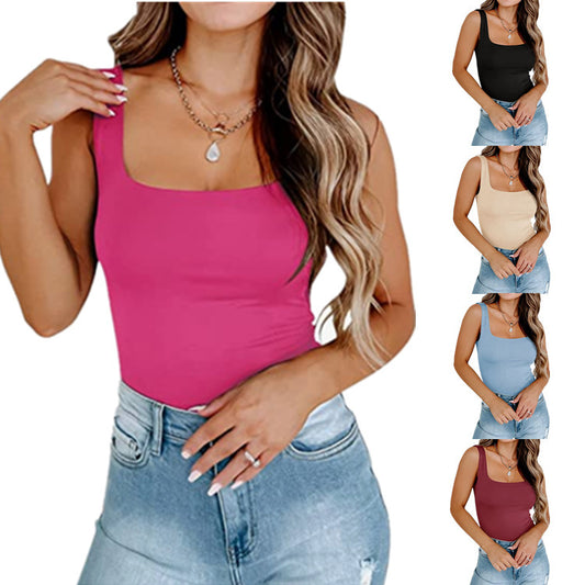 Women's Solid Color Slim-fit Tank Top