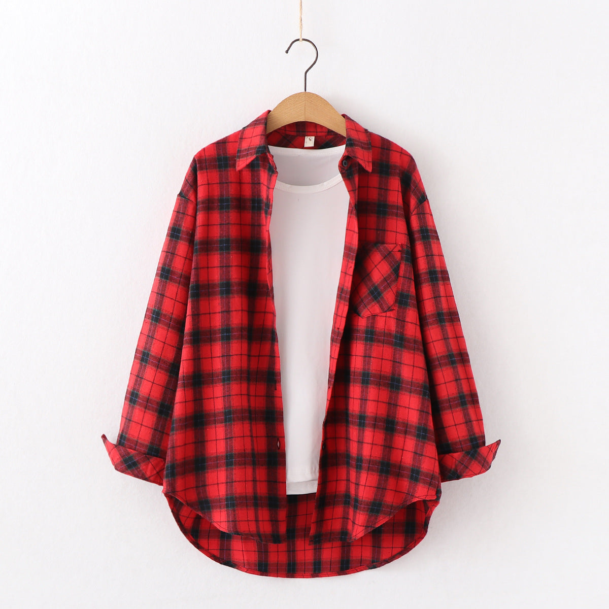 New Brand Plaid Shirt Women Loose Plus Size Blouse Female Long Sleeve Blouses Cotton Flannel Casual Shirt Women Tops Blusas