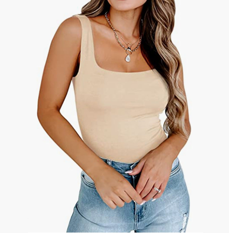 Women's Solid Color Slim-fit Tank Top