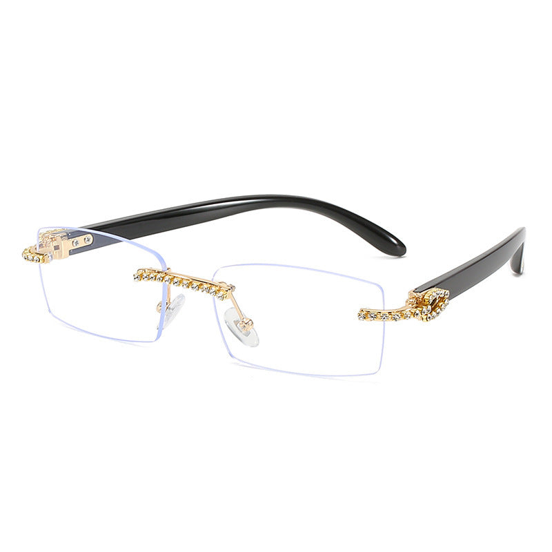 Fashion Diamond Cut Square Glasses