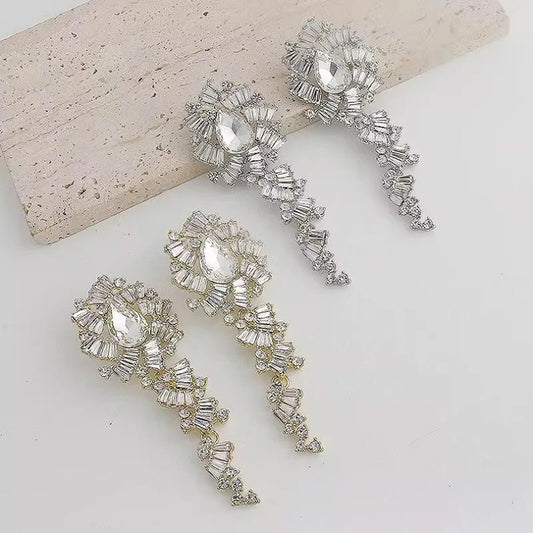 Crystal Shining Stud Earrings