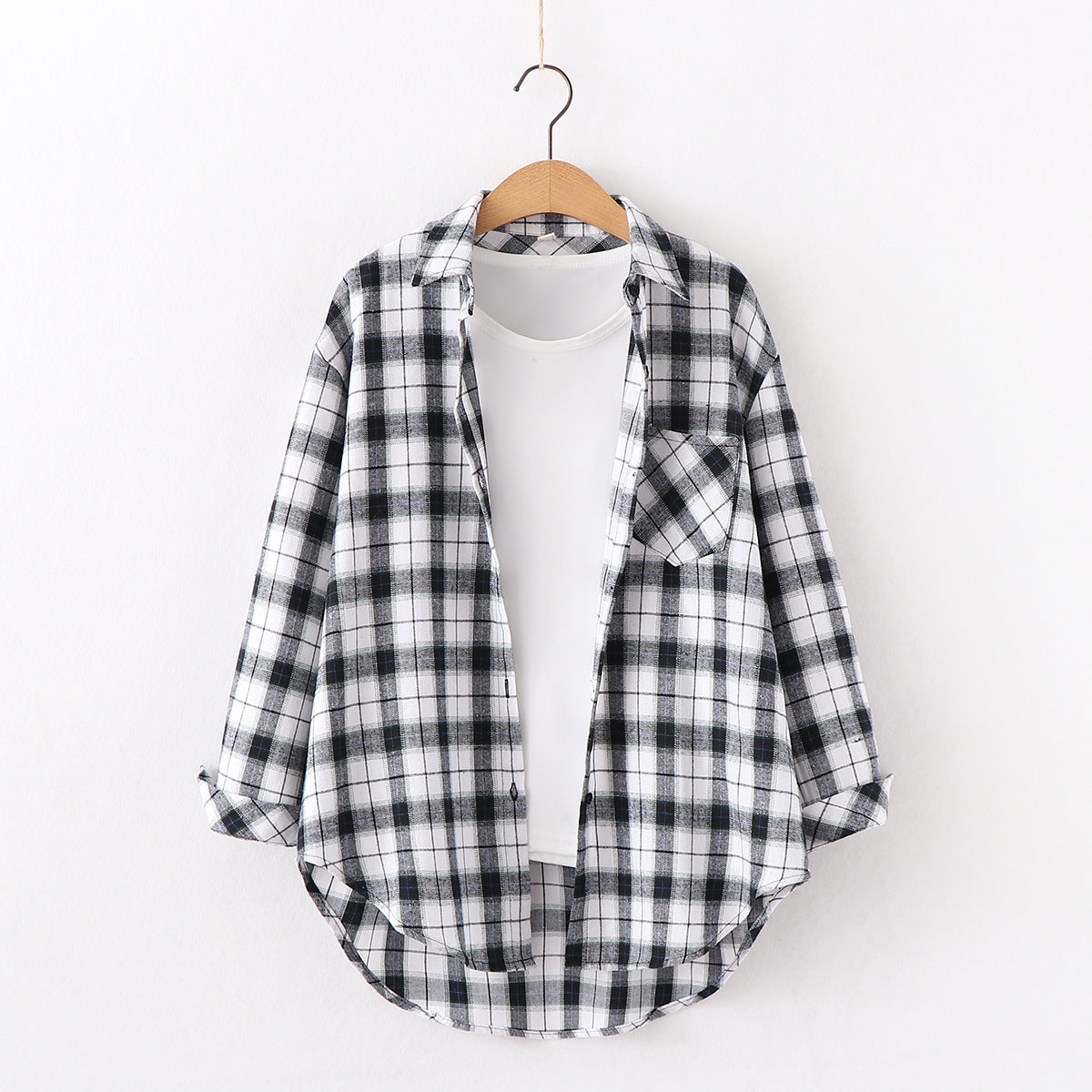 New Brand Plaid Shirt Women Loose Plus Size Blouse Female Long Sleeve Blouses Cotton Flannel Casual Shirt Women Tops Blusas